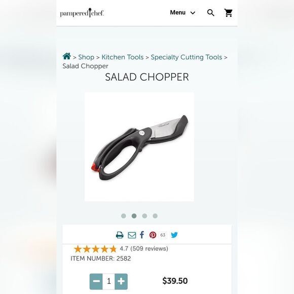 Pampered Chef Salad Chopper Scissors - Picture 15 of 15